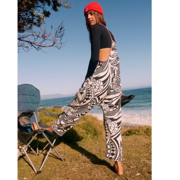 Free People Hot Shot Printed Onesie in Padma Black Combo  🖤 - Picture 3 of 7